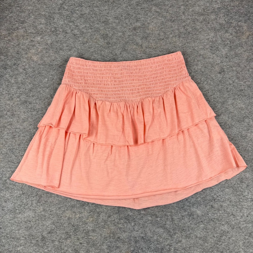 Simply Southern Shirred Skirt Smocked Tiered Orange Womens Large L